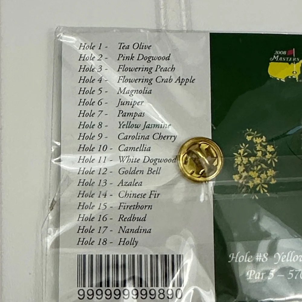Masters 2008 Commemorative Pin - #8 Yellow Jasmine